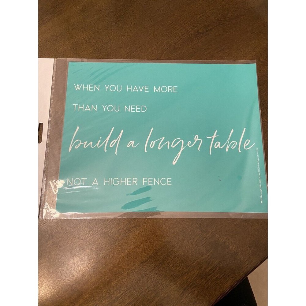 Chalk Couture size B transfer A Longer Table Watts of Love 2021